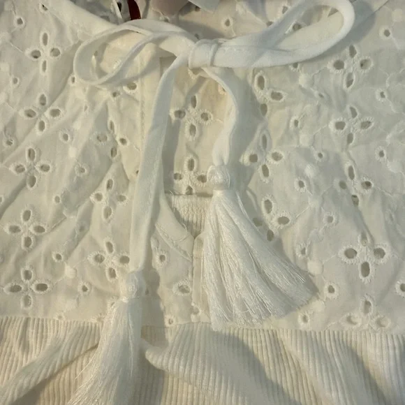 Knox Rose Women's Ribbed Tank Top White Sleeveless NWT - Picture 2 of 7